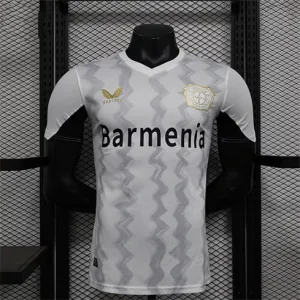 Bayer Leverkusen 2024/25 edizione giocatore, kit fuori casa, bianco