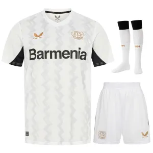 Maglia di trasferta per bambini del Bayer Leverkusen 2024/25 - Bianca