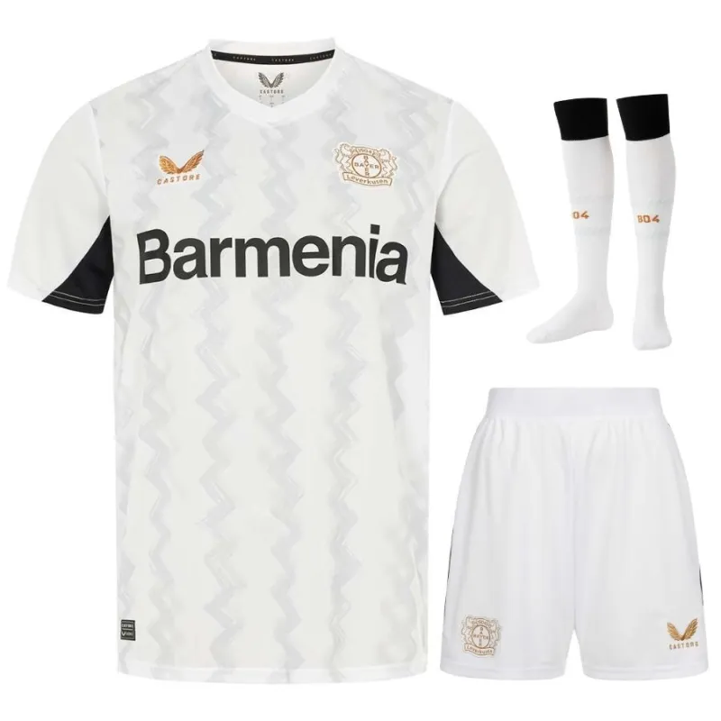 Bayer Leverkusen 2024/25 Kids' Away Jersey - White