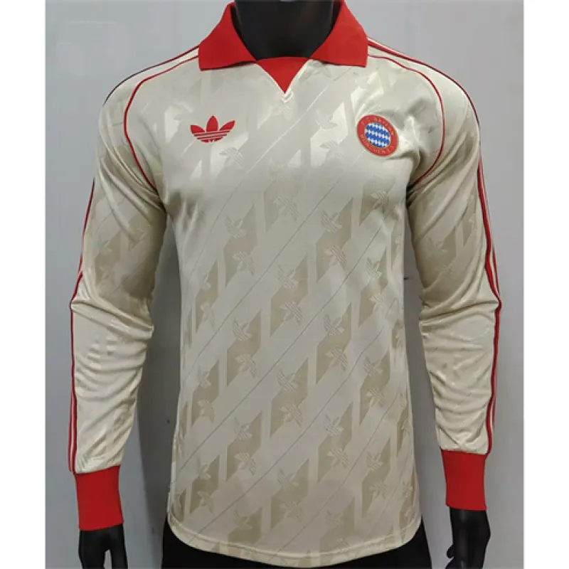 Bayern Munich 2024/25 Player Edition Long - Sleeved Kit - Cream