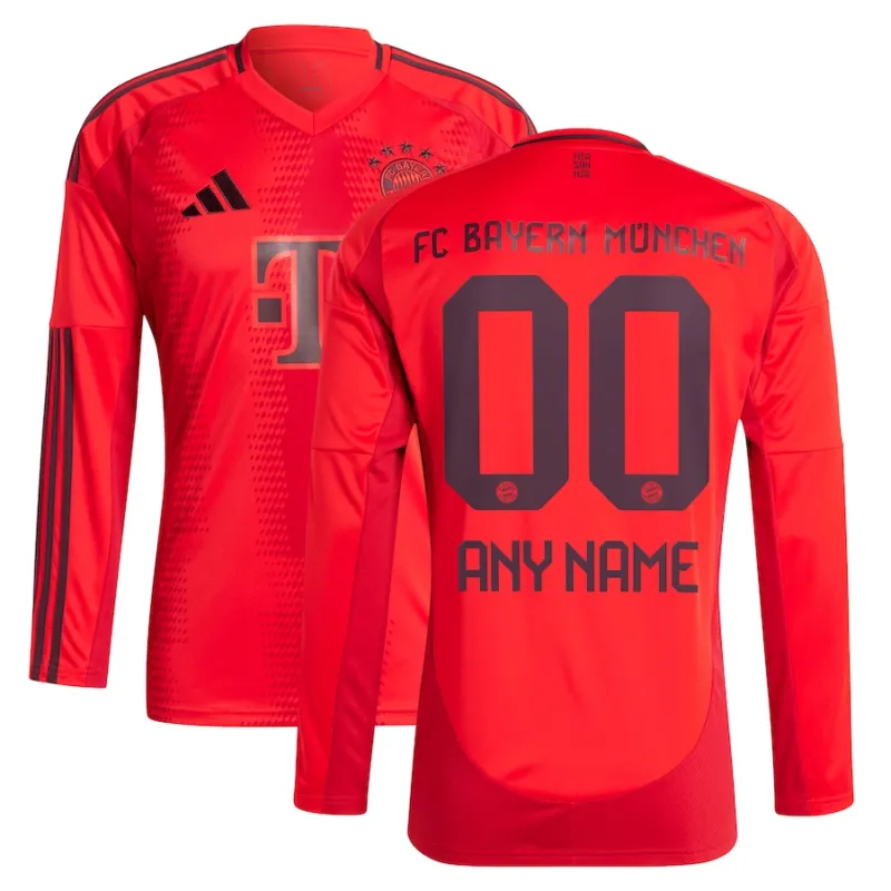 Bayern Munich 2024/25 Long Sleeve Home Authentic Jersey - Red