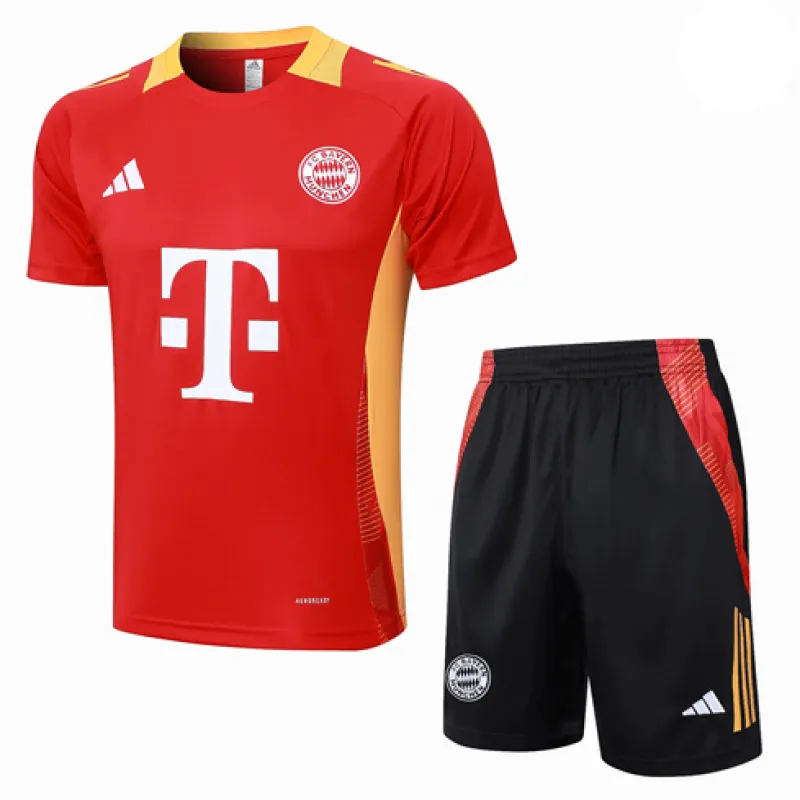 Bayern Munich 2024/25 red training jersey and shorts