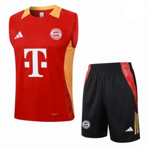 Bayern Munich 2024/25 red training jersey vest and shorts