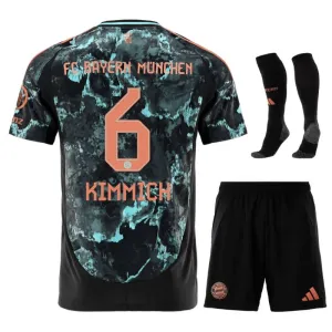 Kit Fuori Casa Junior Bayern Munich 2024/25 con Kimmich - Versione Tifoso (Nero)