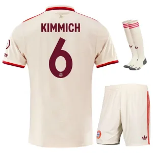 Kids' 2024/25 Bayern Munich Third Star Player Kit - Fan Version (Cream, Kimmich)