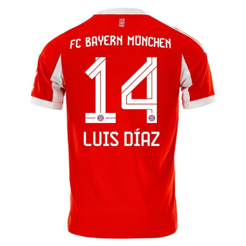 Bayern Munich LUIS DIAZ Kids Home Kit 2025/26 - Red