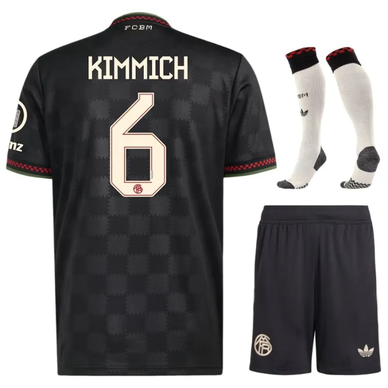 Bayern Munich KIMMICH 2025/26 Third Kids Kit Jersey - Black