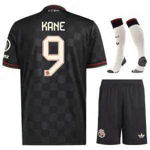 Bayern Munich KANE 2025/26 Third Kids Kit Jersey - Black