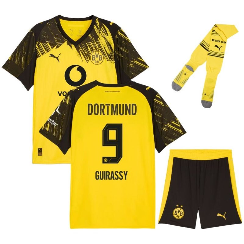 Dortmund GUIRASSY Kids Kit Jersey 2025/26 Home - Yellow