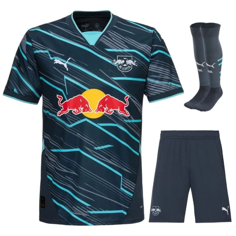 2024/25 RB Leipzig Kids' Third Fan Jersey Set (Black)