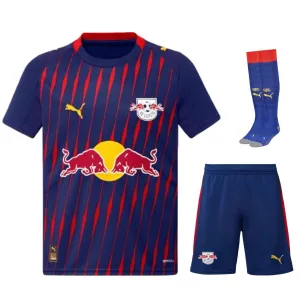 Set di maglia trasferta bambini del RB Lipsia 2025/26 - Blu