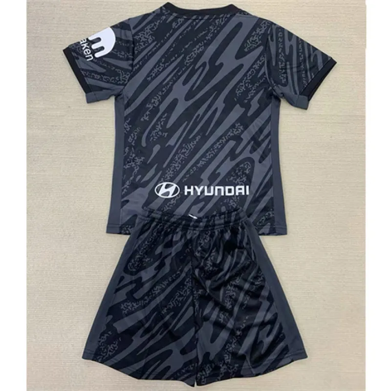 Atlético Madrid Kids' Goalkeeper Jersey and Shorts 2024/25 - Black