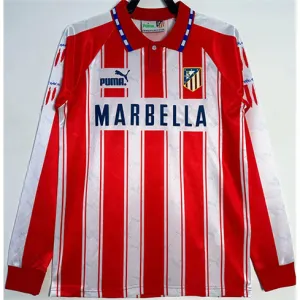 Atletico Madrid Retro Long-Sleeved Jersey 1994/95 Home - Red/White