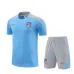 Atletico Madrid Kinder-Trainings-Oberteil + Shorts 2024/25 - Blau
