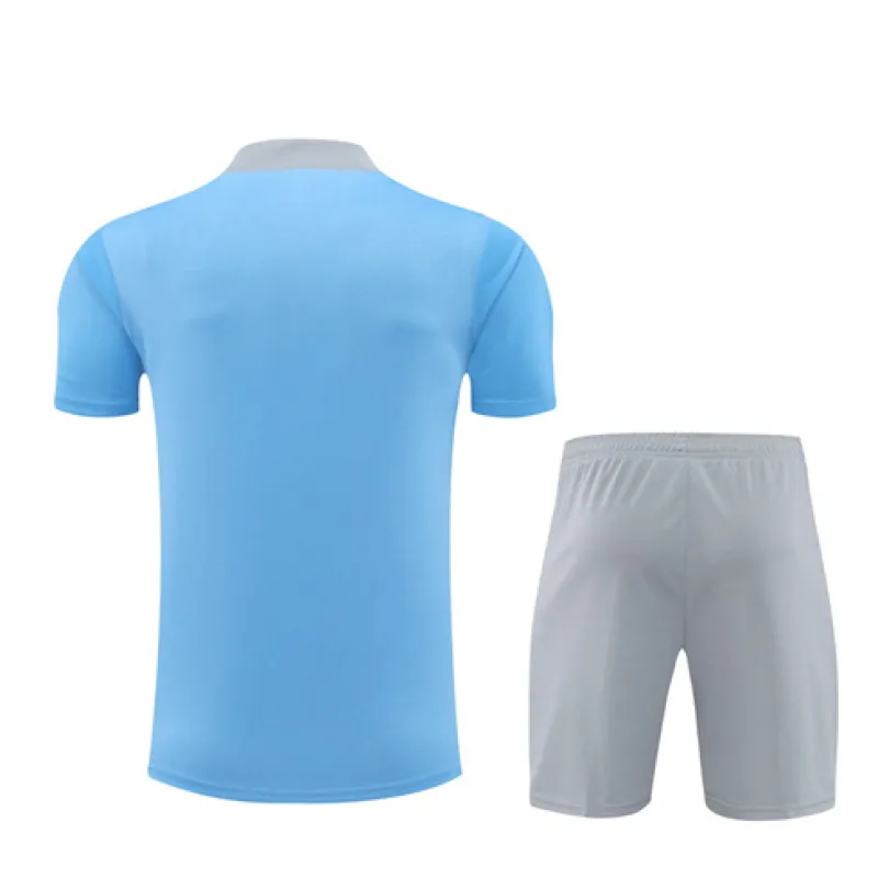 Atletico Madrid Kinder-Trainings-Oberteil + Shorts 2024/25 - Blau