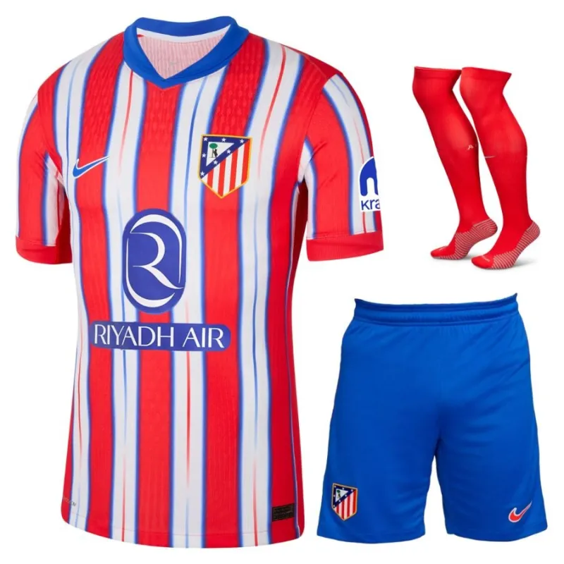 Atlético Madrid Kids' Jersey Set for the 2024/25 Home Games - Red/White