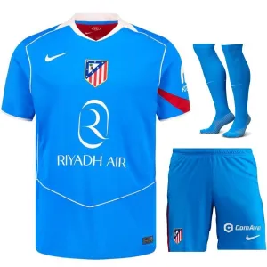 Atlético Madrid Maglia Bambino Third Set 2025/26 - Blu