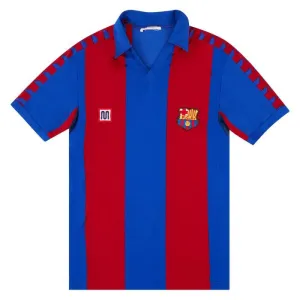 Barcellona 1984 1989 Maglia Casa Retro - Rosso/Azzurro