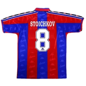 Barcellona STOICHKOV 1996/97 Maglia Casa Retro - Rosso/Azzurro