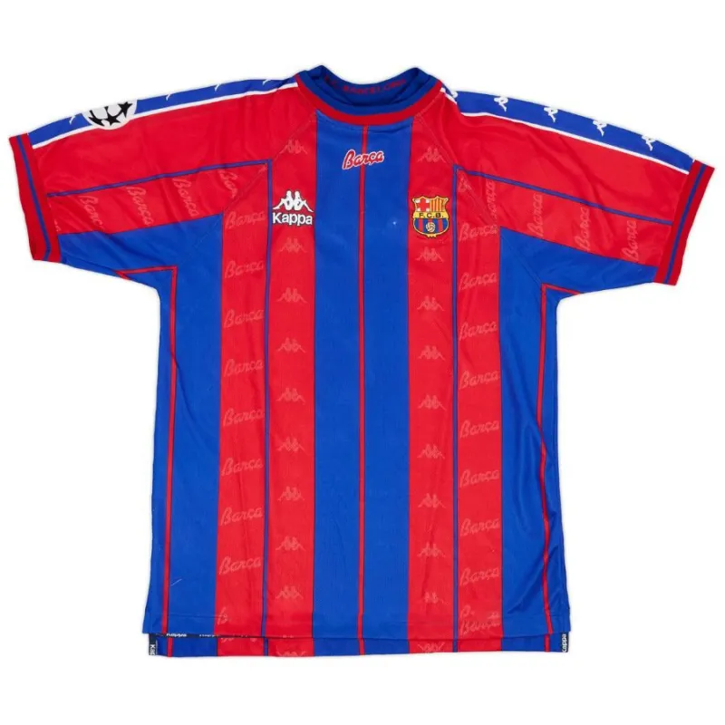 Barcelona RIVALDO 1997/98 Retro Home Jersey - Red/Blue