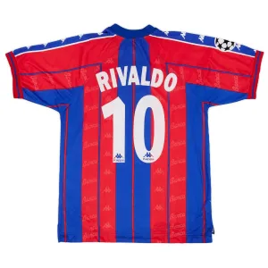 Barcelona RIVALDO 1997/98 Retro Home Jersey - Red/Blue
