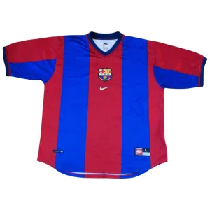 Barcellona 1998 2000 Maglia Casa Retro - Rosso/Azzurro