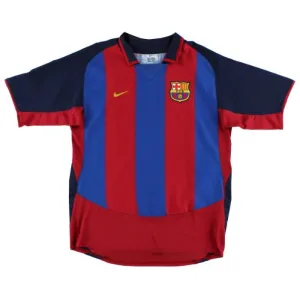 Barcellona 2003/04 Maglia Casa Retro - Rosso/Azzurro