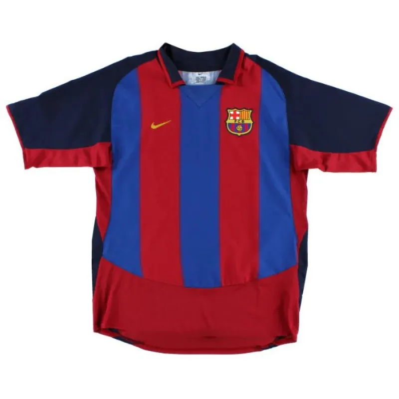 Barcelone 2003/04 Maillot Domicile Rétro - Rouge/Bleu