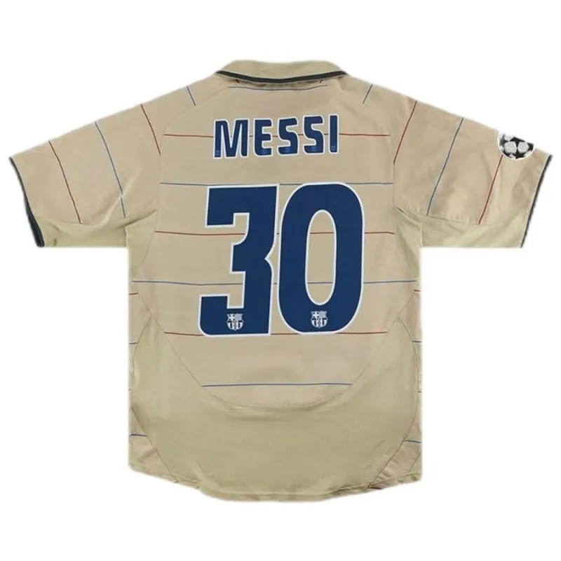 Barcelona MESSI 2003 2005 Retro Away Jersey - Yellow