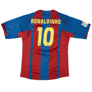 Barcelona RONALDINHO 2004/05 Retro-Heimtrikot - Rot/Blau