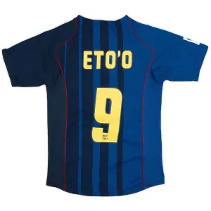 Barcelona ETO'O 2004/05 Retro-Auswärtstrikot - Blau
