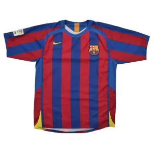 Barcellona 2005/06 Maglia Casa Retro - Rosso/Azzurro