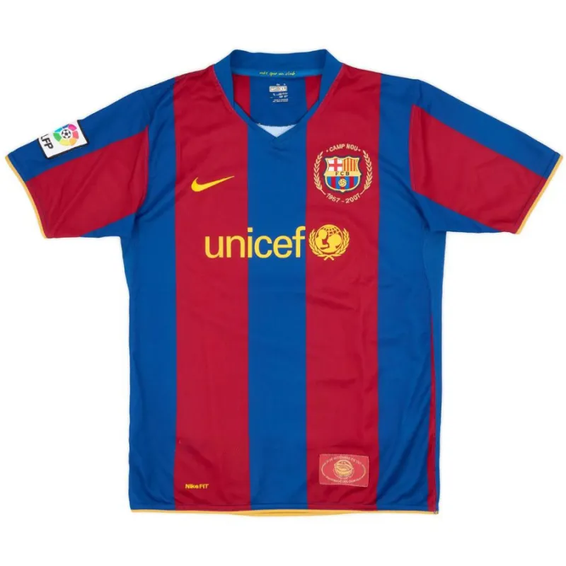Barcelona 2007/08 Retro Home Jersey - Red/Blue