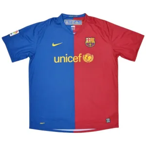 Barcellona 2008/09 Maglia Casa Retro - Rosso/Azzurro