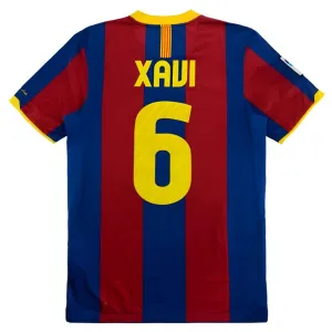 Barcelona XAVI 2010/11 Retro Heimtrikot - Rot/Blau