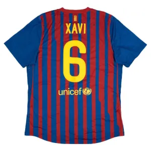 Barcelona XAVI 2011/12 Retro Heimtrikot - Rot/Blau