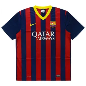 Barcellona 2013/14 Maglia Casa Retro - Rosso/Azzurro