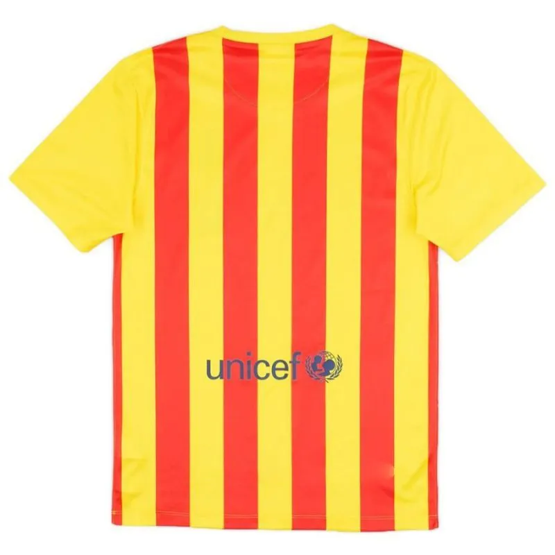 ​​Maillot extérieur rétro du Barcelone 2013/14 - Rouge/Jaune​​