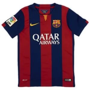 Barcellona 2014/15 Maglia Casa Retro - Rosso/Azzurro
