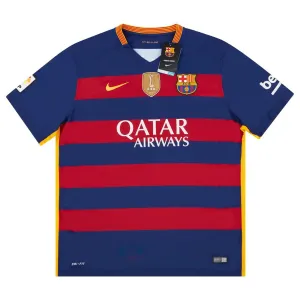 Barcellona 2015/16 Maglia Casa Retro - Rosso/Azzurro