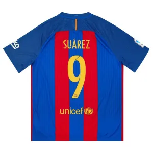 Barcelona SUAREZ 2016/17 Retro Heimtrikot - Rot/Blau