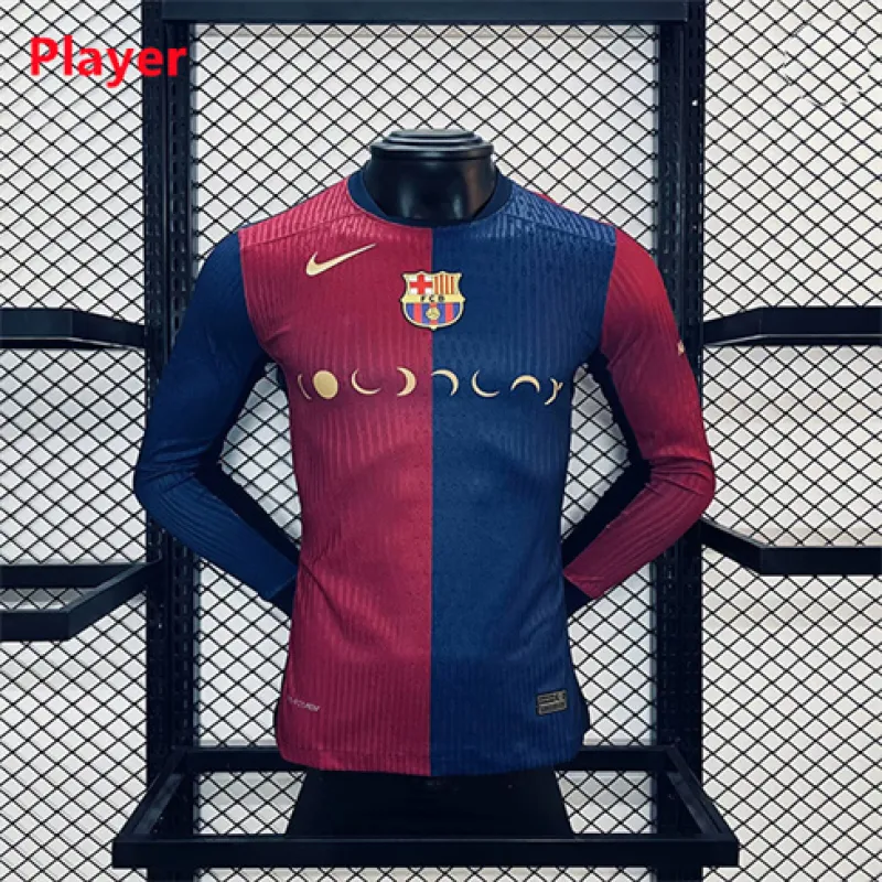 FC Barcelona Special Edition Home Player Long-Sleeved Jersey 2024/25 - Red/Blue