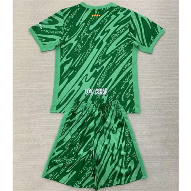 FC Barcelona Kids' Goalkeeper Jersey and Shorts 2024/25 - Green