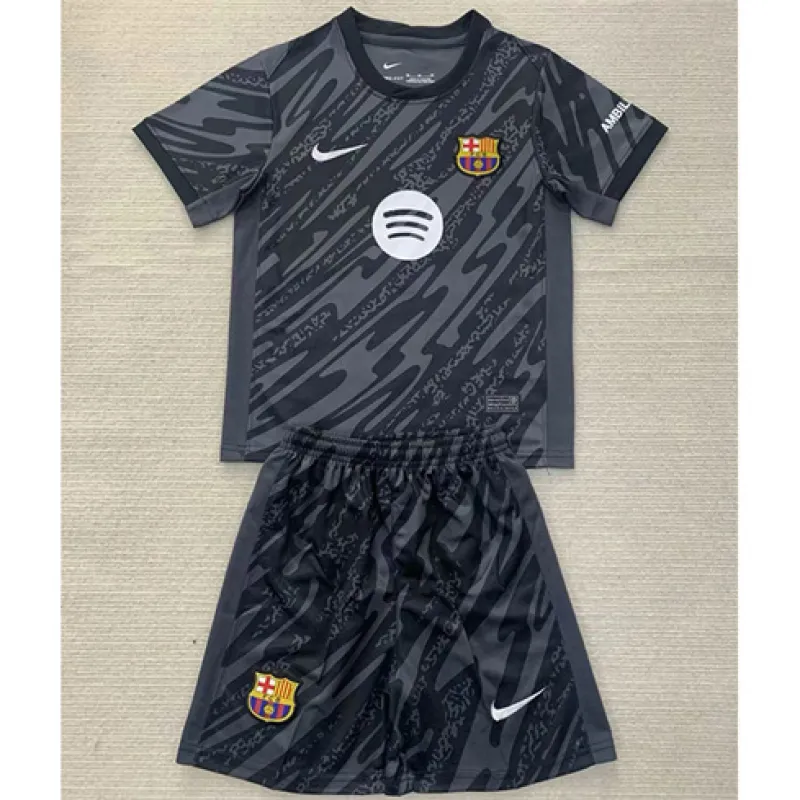 FC Barcelona 2024/25 Kids Goalkeeper Jersey & Shorts