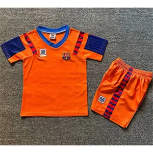 FC Barcelona Kids' Retro Jersey 1991/92 Away - Orange