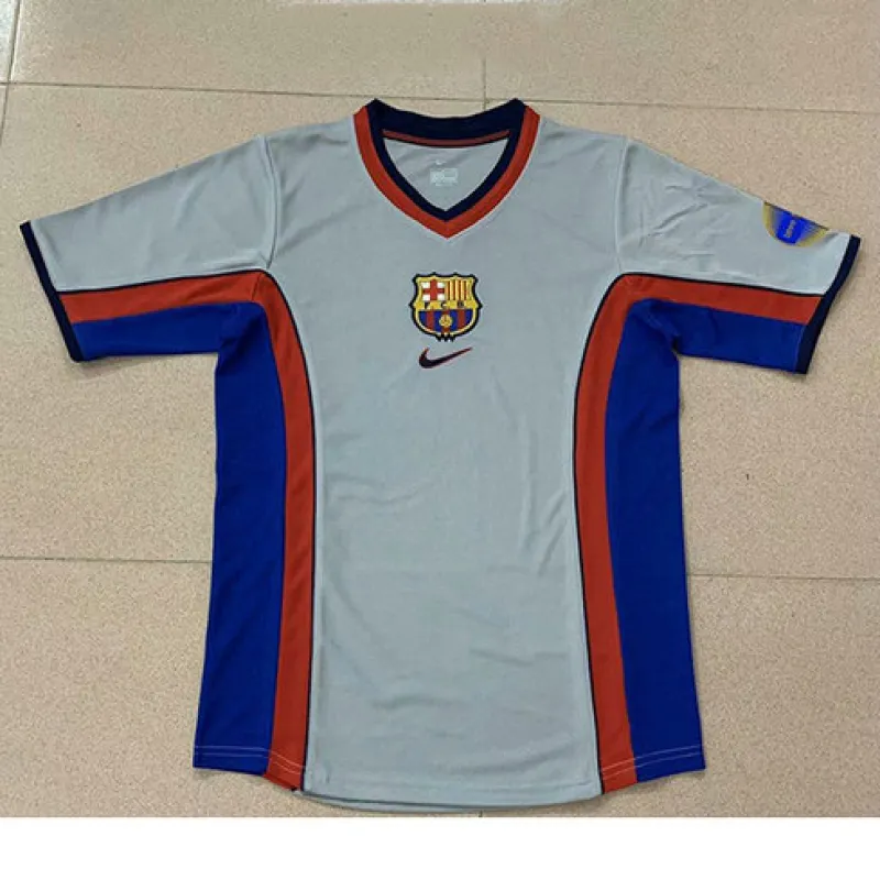 FC Barcelona Retro Jersey 2000 Away - Grey
