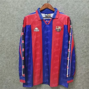 FC Barcelona 1996/97 Home Retro Long Sleeve Soccer Jersey