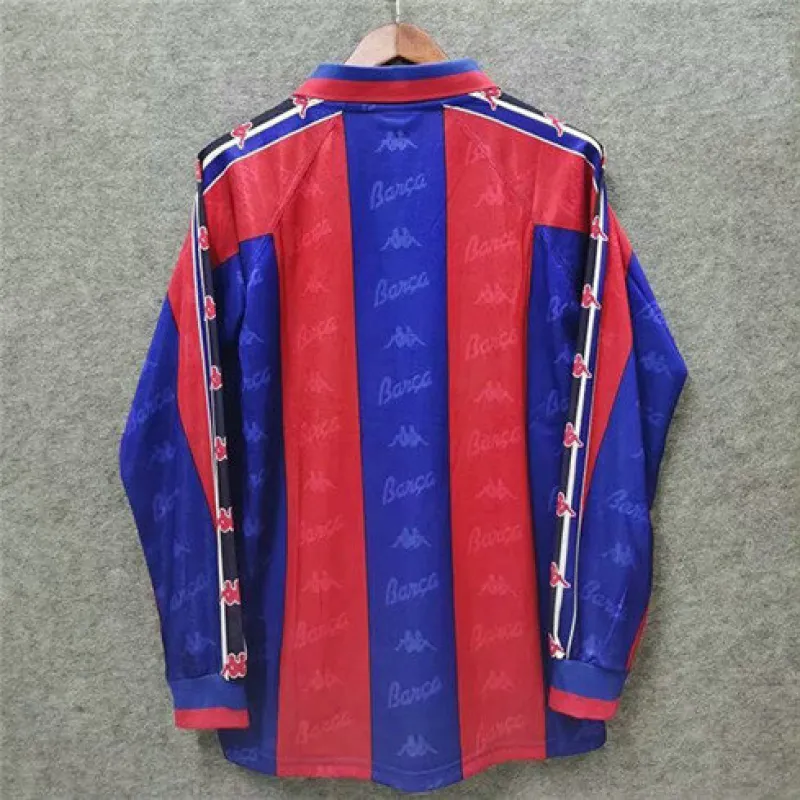 FC Barcelona 1996/97 Home Retro Long Sleeve Soccer Jersey