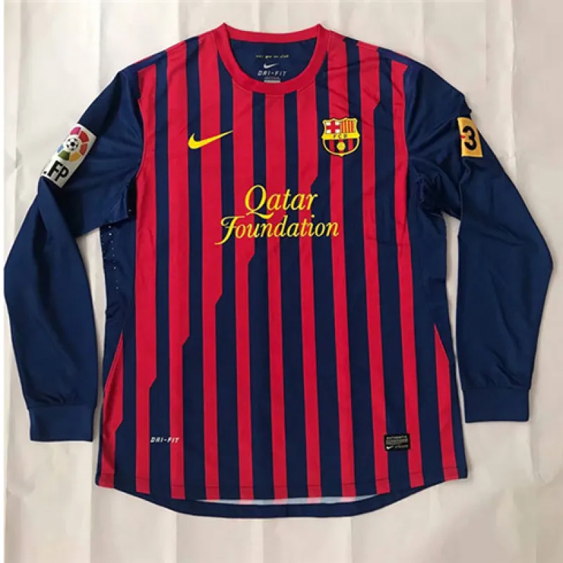 FC Barcelona Retro Long-Sleeved Jersey 2011/12  Home - Red/Blue