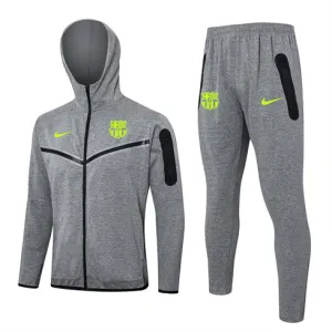 Giacca sportiva con cappuccio del FC Barcelona 2024/25 - Grigio